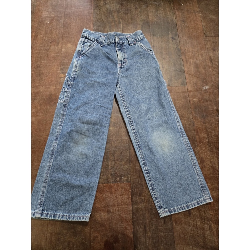 Vintage Lee Made in USA Girls 6x Denim Carpenter Jeans 90s Y2k 1990s